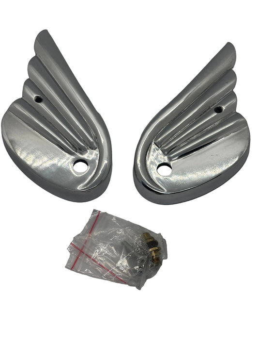 lambretta ld d alloy winged fork boot covers
